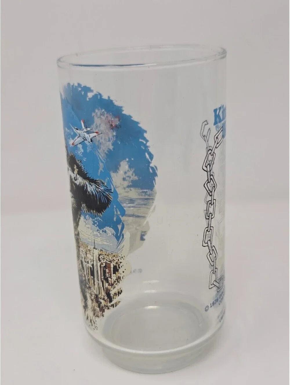 1976 King Kong Limited Edition Coca Cola Glass Twin Trade Towers Movie Promo